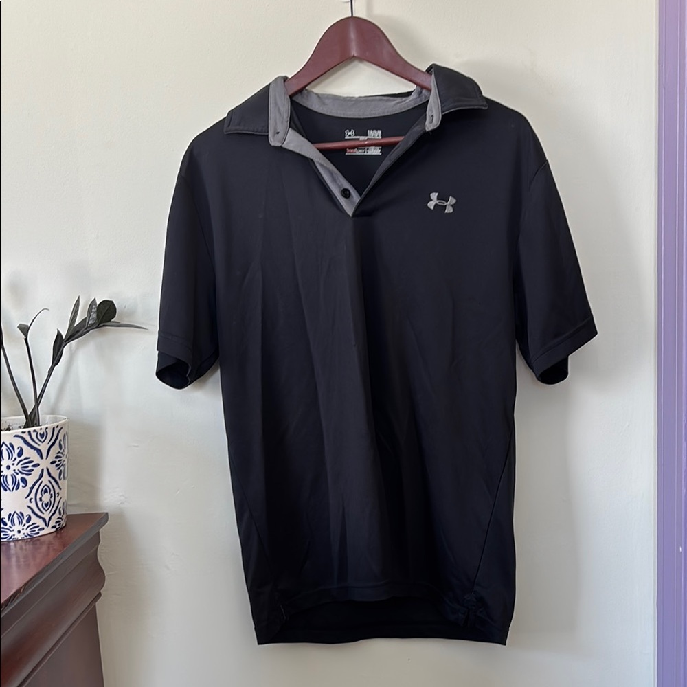 Under Armour Black Polo Shirt